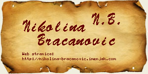 Nikolina Bracanović vizit kartica